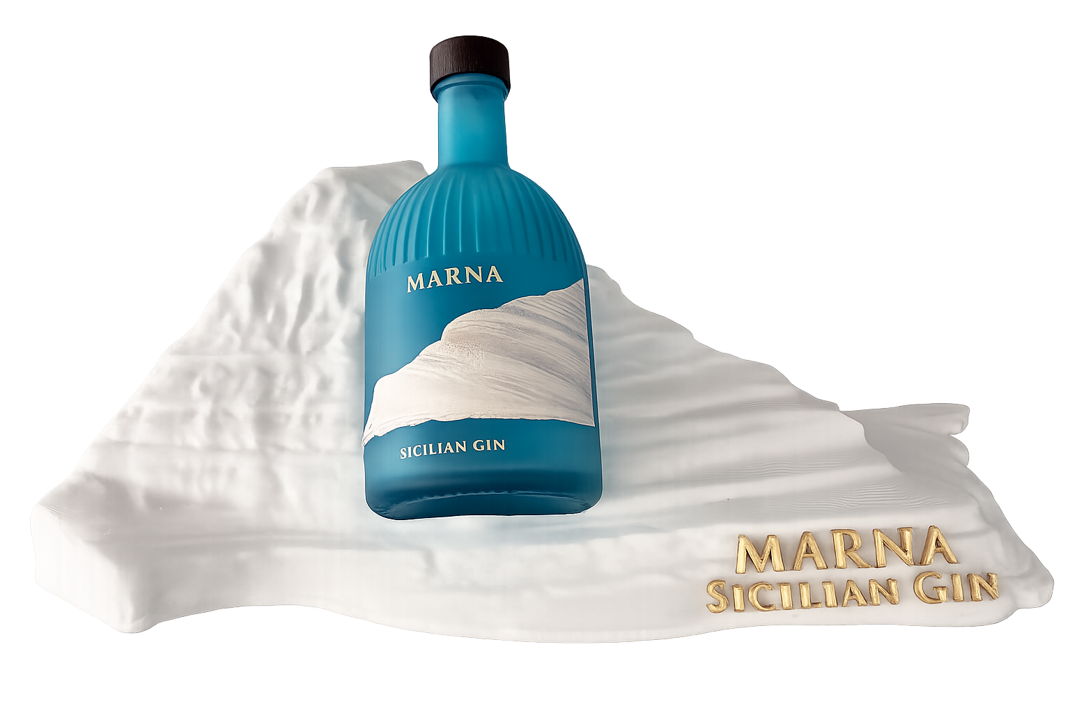Poggia Bottiglia Marna Sicilian Gin – Scala dei Turchi 3D